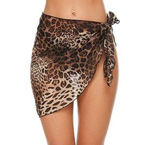 Summer Ruffle Short Sarong Coverups for Women Bathing Suit Wrap